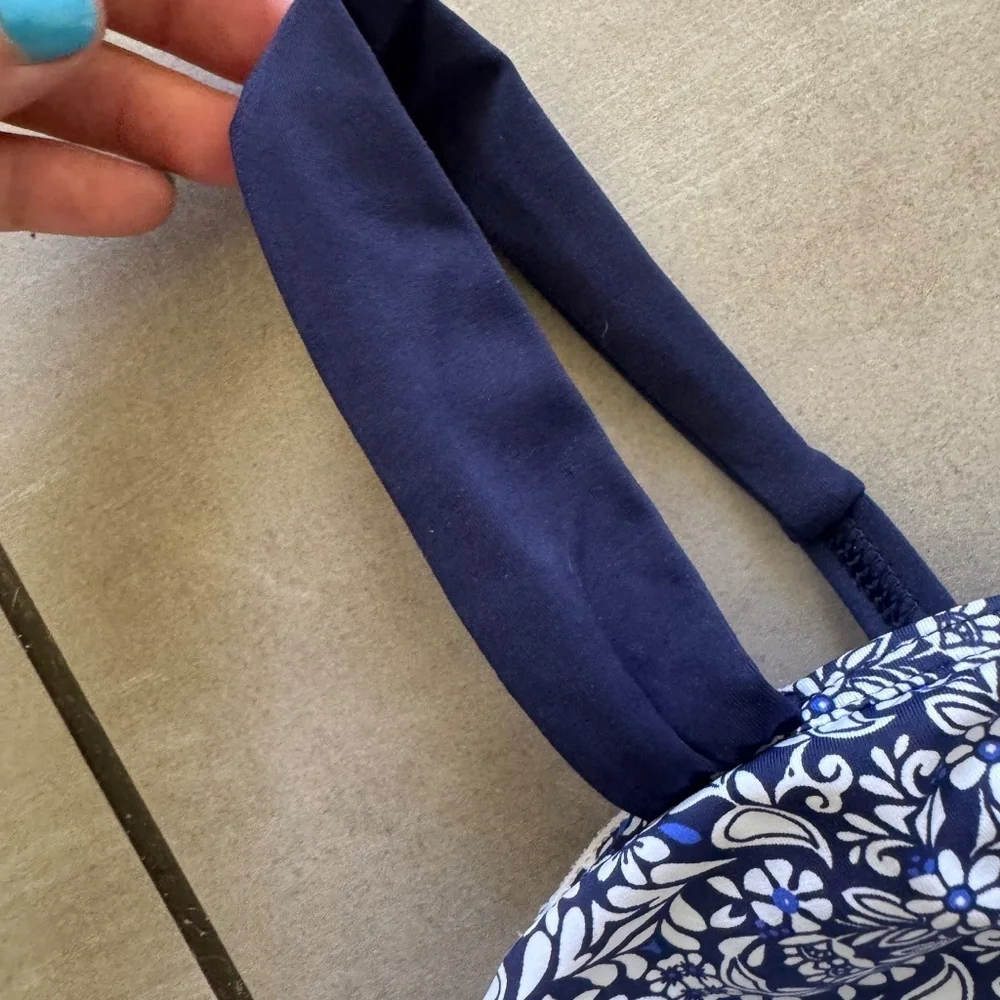 Lands' End Women's Blue Floral Tankini Swim Set Sz 10 Top 12 Bottom NWT - Picture 4 of 16